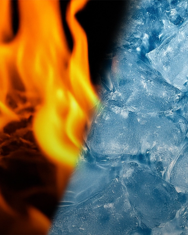 Half Fire And Half Ice Graphic